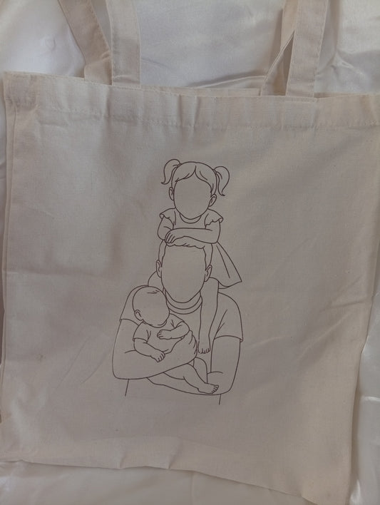 Tote bag famille